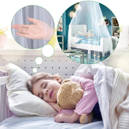 Одностворчатая москитная сетка для кровати, балдахин, однотонный дизайн, хорошая воздухопроницаемость, простая установка