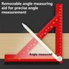 90 Degree Right Angled Ruler for Carpenter Aluminum Triangles Ruler for Precise Angled Marking and Straight Line Drawing