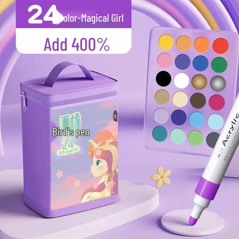 Акриловый маркер - Смываемый, Не растекающийся, Быстросохнущий, Наслаиваемый, Водостойкий маркер для искусства и школы.