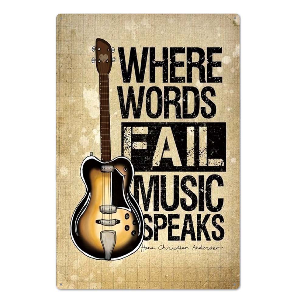 Оловянная вывеска в стиле рок-н-ролл, винтажная металлическая табличка, металлический винтажный металлический плакат, ретро-рок, Настенный декор для бара, паба, клуба, мужская пещера 20x30