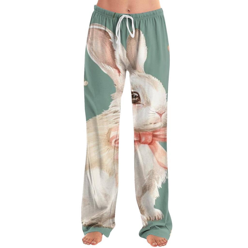 Женские модные свободные повседневные брюки с пасхальным принтом