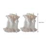 Fashionable Plush Balls Bows Adorned Leg Warmers with Lace Detail for Women's Hollowout Knitted Short Leg Covers Sleeves