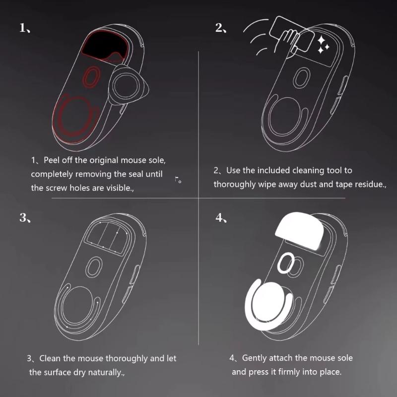 Glass Mouse Skates Feet For GPro X Superlight Mouse Control Smooth Glides And Precise Control