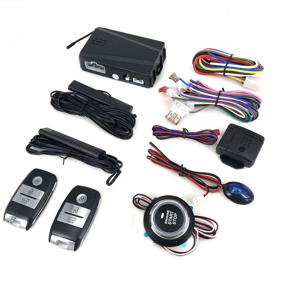 Универсальная автомобильная сигнализация Пассивная бесключевая система запуска одной кнопкой Комплект дистанционного управления