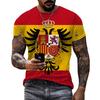 Espana National Emblem 3d Print Summer Men's O-Neck T-shirt Casual Short Sleeve Oversized T Shirts Fashion Tee Tops Men Clothing