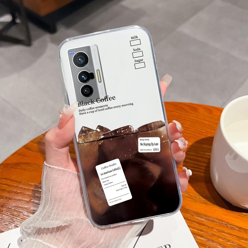 Чехол для телефона для Vivo X200S X21 X60 X70 X80 Pro Plus X27 Милые мультяшные медведи Узоры Роскошные Прозрачные Мягкие ТПУ Защитные крышки для объектива Для корпуса Vivo