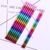1 шт. новый Радужный карандаш, деревянный карандаш для защиты окружающей среды, яркий цвет, внешний вид, карандаш