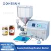 ZONESUN Rotor Pump Paste Filling and Weighing Machine Viscous liquid Chili Sauce Packaging Production Manufacture Line ZS-RPW1