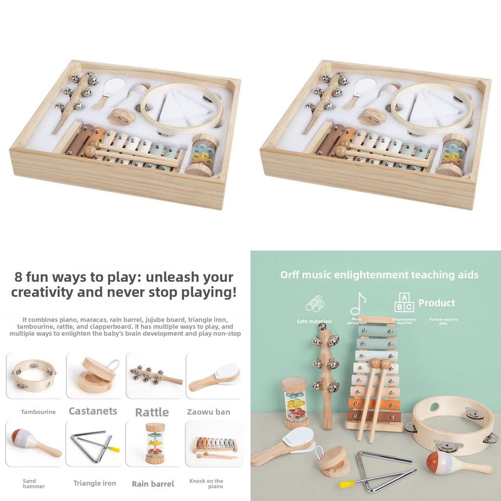 Деревянный глокеншпиль маракасы треугольник музыкальное просвещение детская головоломка игрушка для деревянной рамы и развития навыков работы руками