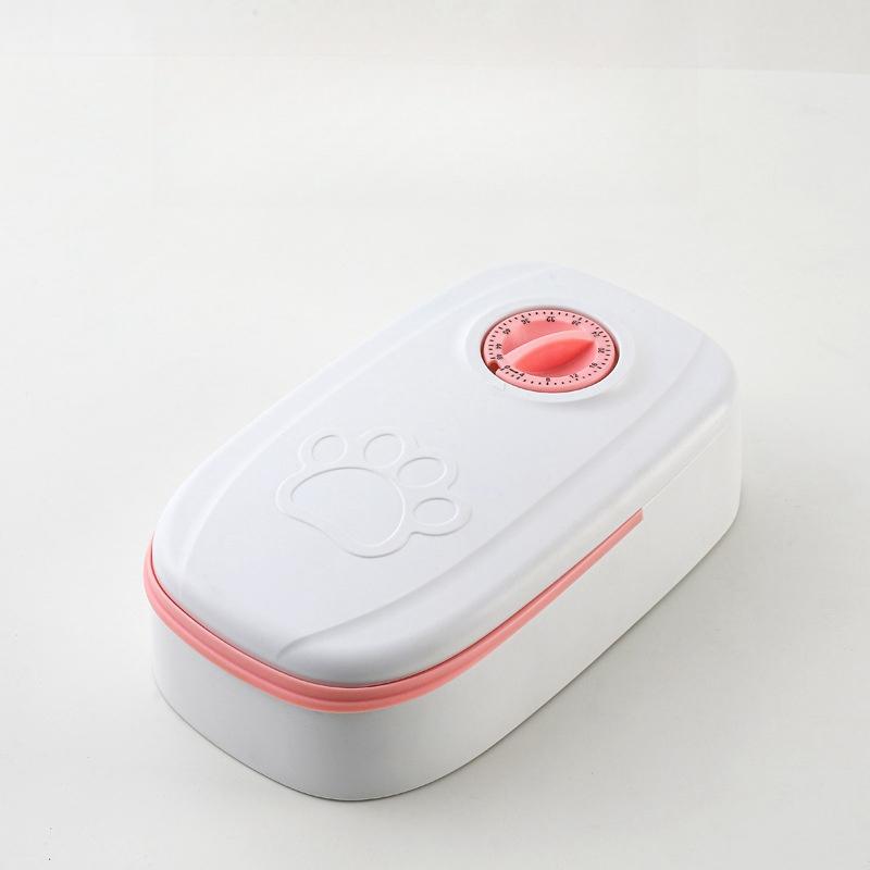 Pet Automatic Feeder Timed Quantification Separate Bowls for Dry Wet Feeding Easy To Clean Short-distance Travel Home Use