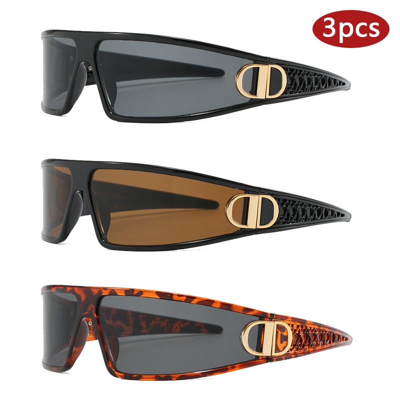 Защитные очки 3 шт. Модные уличные спортивные солнцезащитные очки Защита от УФ-лучей Солнцезащитные очки Высококлассная персонализированная повязка для волос Очки