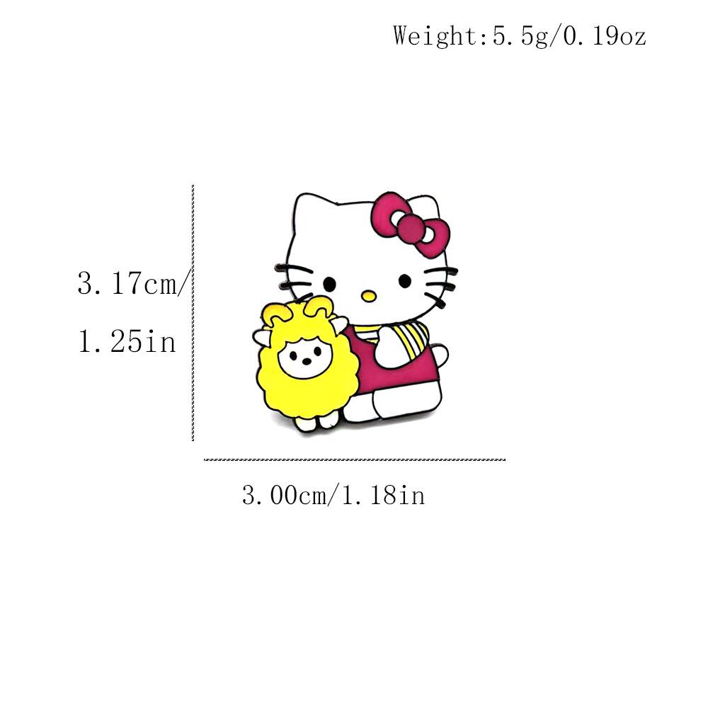 Ретро Милый Мультяшный Значок-Брошь Hello Kitty - Значок Sanrio с Упаковкой для Сумки