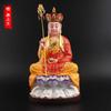 Желтая покрытая пластиной супер большая статуя Будды Кшитигарбхи, смоляная подметающая демоническая основа лотоса талисман украшение для дома