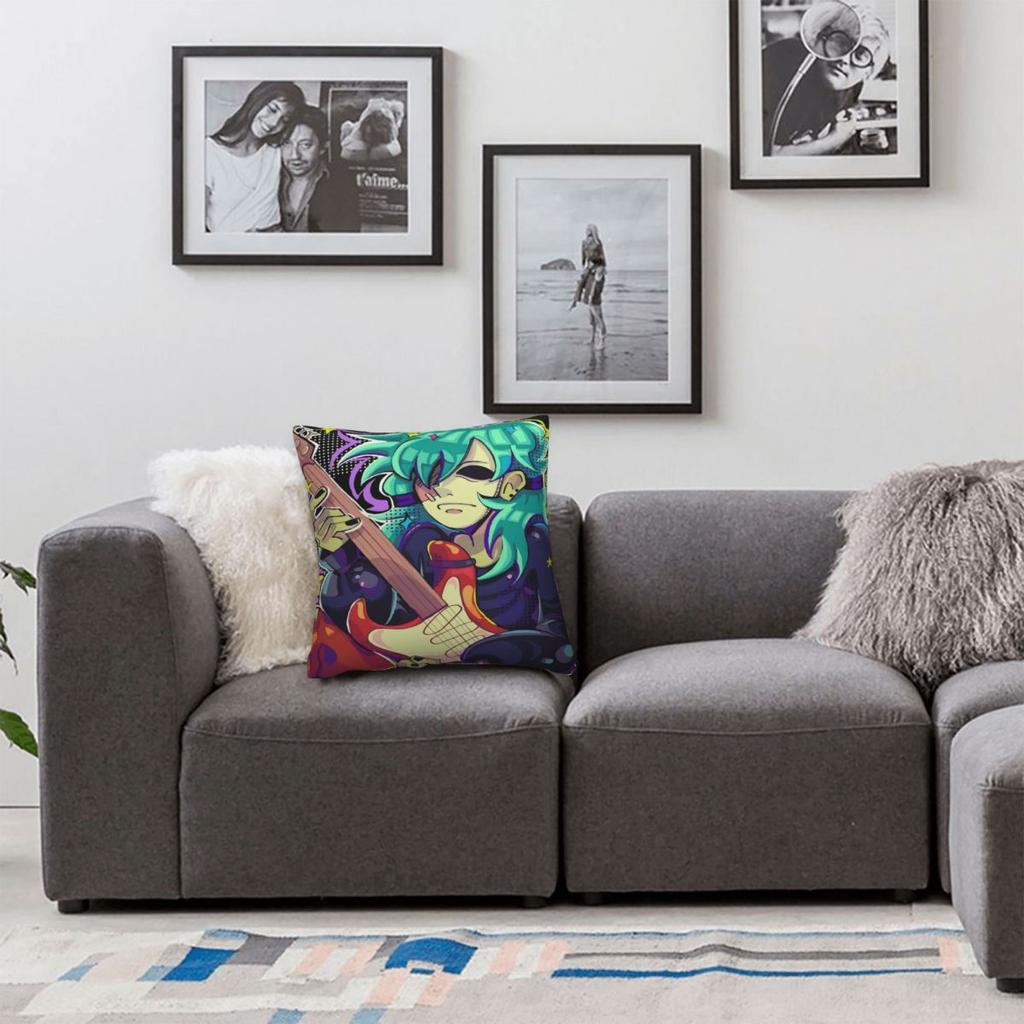 Pillow Cover Game S-Sally F-Face Terror Adventure Custom Cushion Cover Funny Pillow Case For Sofa Home Decorative Pillowcases