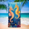 Vibrant Seahorse & Coral Reef Underwater Design Pattern Swimming Towel Summer Beach Camping Swimming Pool Travel Essentials
