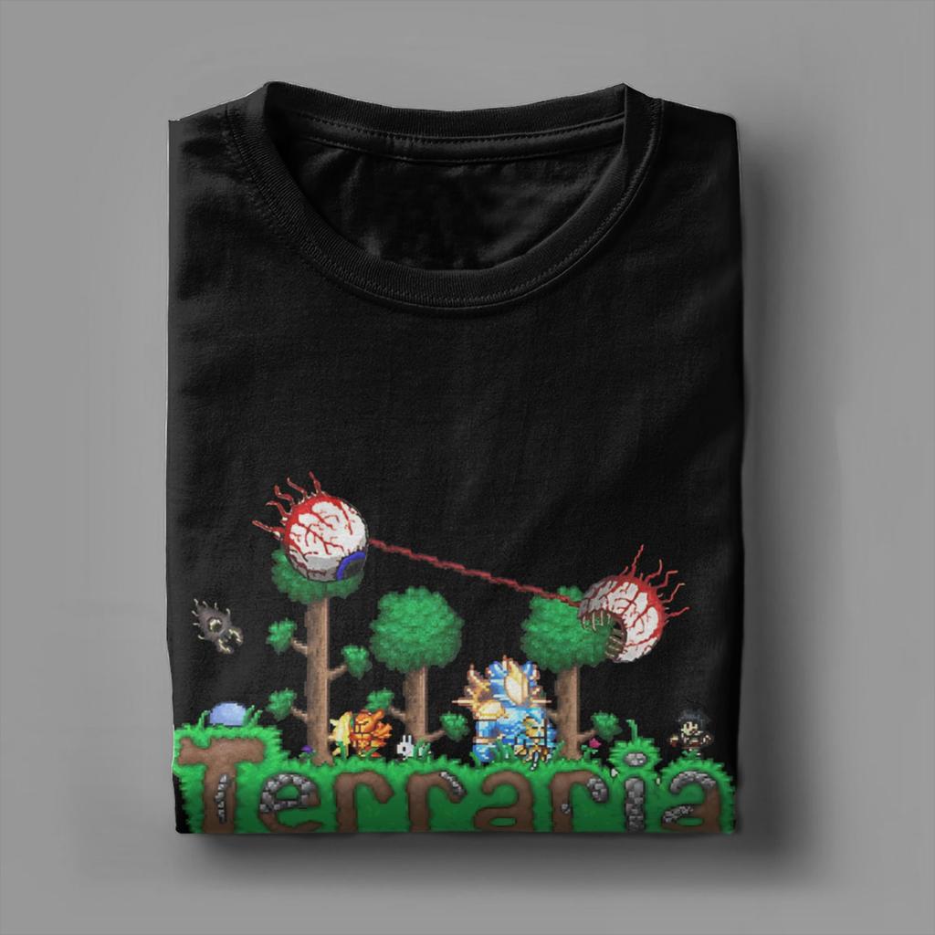 Игровая футболка Terraria Новое поступление для мужчин и женщин 100% хлопок Футболка Одежда