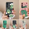 Phone Shell For Samsung A05 A36 A56 A26 S25 Plus Ultra F14 A05S A16 Case Liquid Silicone Lovely Dinosaur Cover Shockproof Protective For Samsung Capas