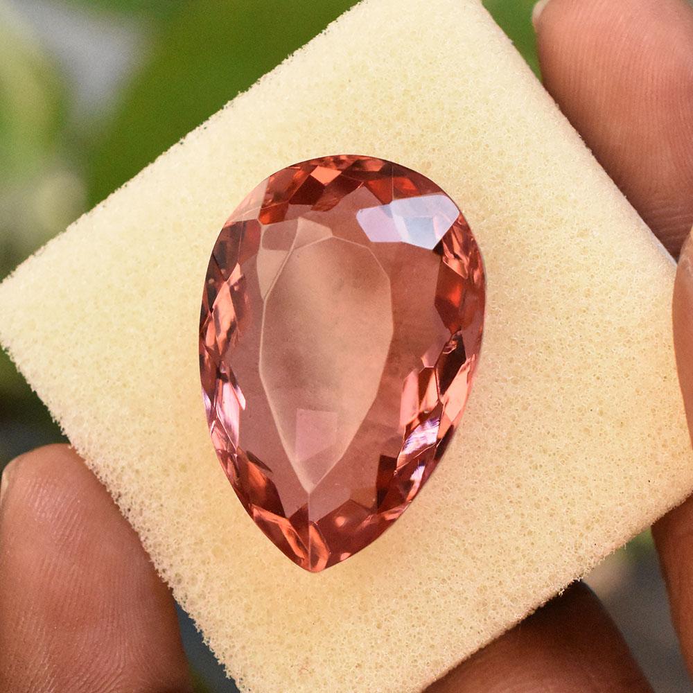 RARE 57.50 Ct Pear Cut CERTIFIED Lab-Created Alexandrite Loose Gemstone