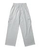 GAKKAI UNIONS Single-Pleat Wide Sweatshirt Cargo Pants Gray