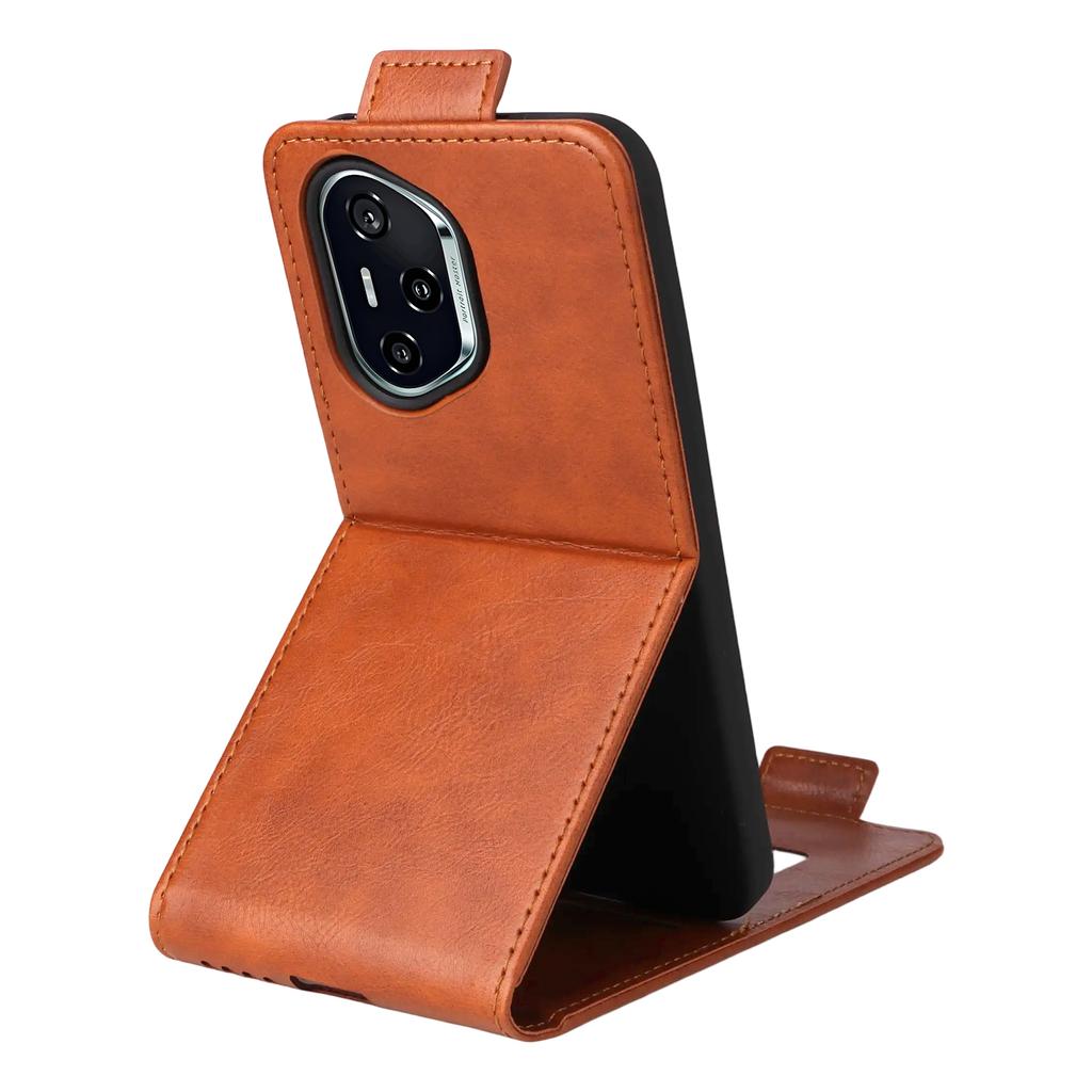 For Honor 400 Stand Case Magnetic Clasp Vertical Flip Leather Phone Cover with Card Holder