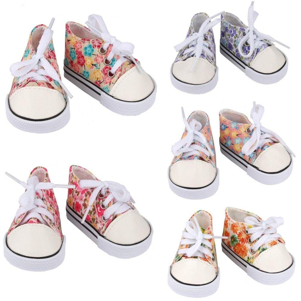 1 Pair Lace-up Doll Canvas Shoes Mini Doll Sneakers Sneakers Shoes BJD Doll Shoes Girl Gift