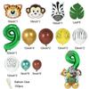35pcs/set Jungle Safari Party Animal Digital Balloons Kids 1 2 3 4 5 6 7 8 Years Birthday Party Decoration Forest Party Supplies