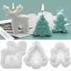 Christmas Silicone Mold Set for Baking DIY Elk Christmas Tree Gingerbread Man Shapes Non-Stick Reusable Molds for Cake Soap