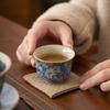 Ceramic Flower Teacups Household Ceramic Tea Cups Personal Use Teacups Kung Fu Tea Set
