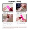 French Style Glossy Flower Nail Tips 24 Pieces Lightweight Comfortable Wear for Daily
