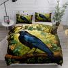 Комплект постельного белья Floral Garden Gothic Raven King Queen Double Full Twin Single Size
