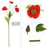 Красивые яркие цвета 4 головки шелковые поддельные имитация маков искусственный цветок для самостоятельного украшения дома свадебной вечеринки с листьями