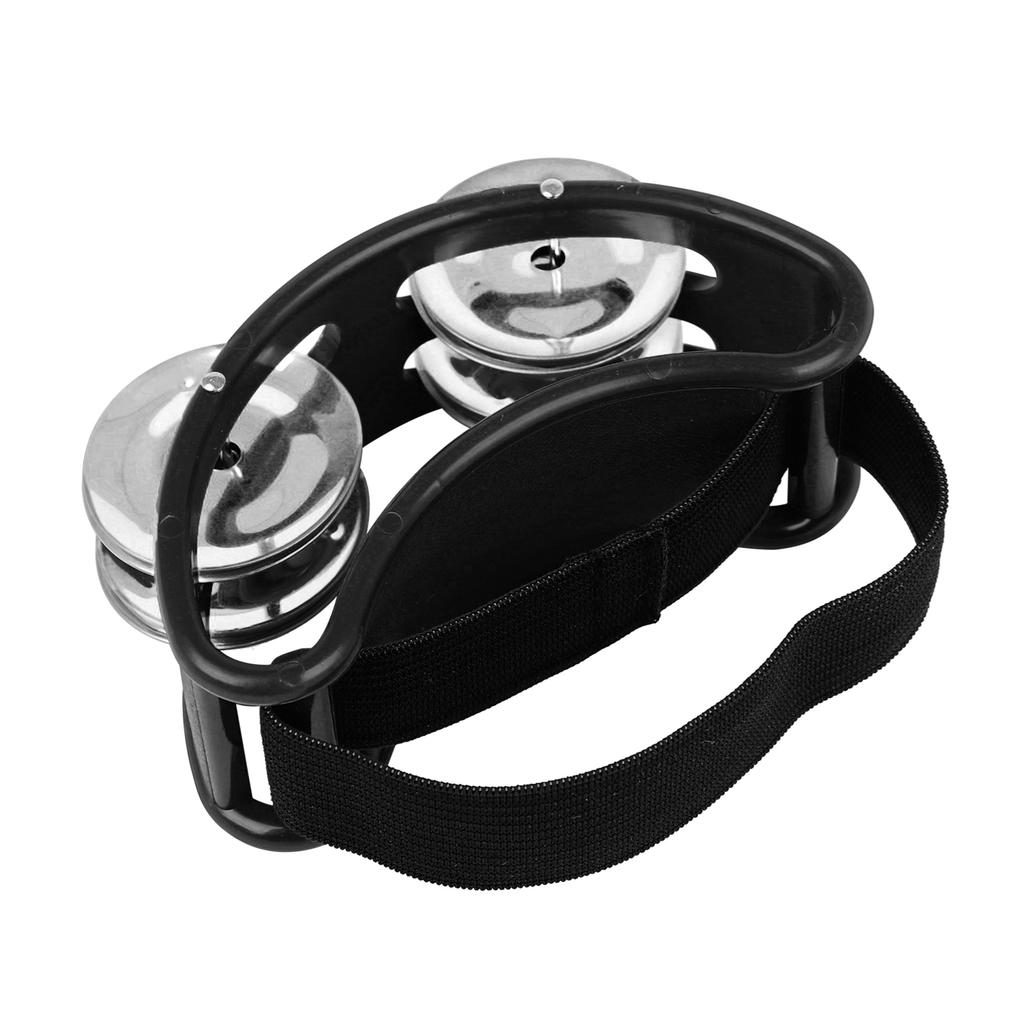 Перкуссионный ножной тамбурин с 4 парами стальных бубенцов и эластичным ремешком Перкуссионный музыкальный инструмент для