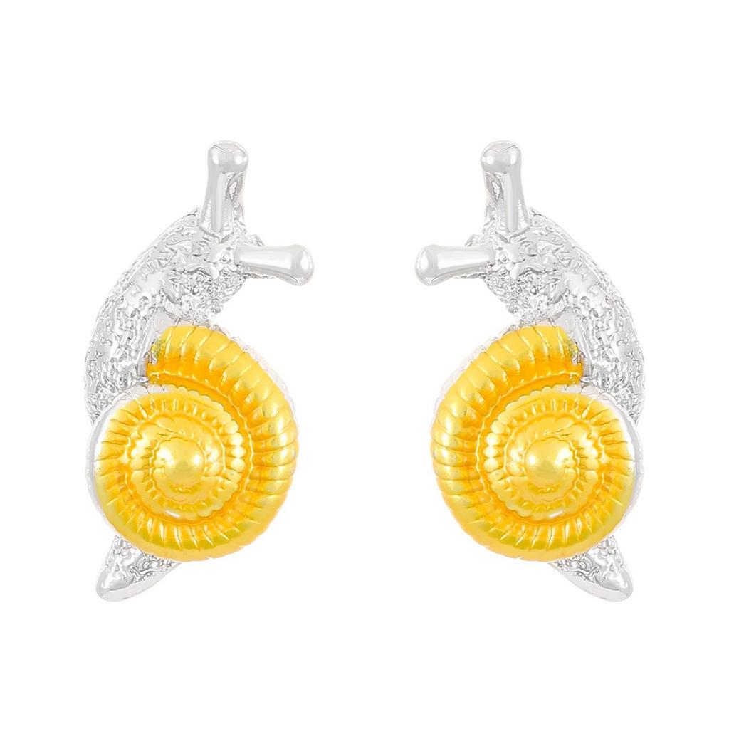 2024 Модный комплект из сережек и кольца на указательный палец с милой мультяшной улиткой для женщин