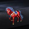 Brooch Pin Sparkling Rhinestones Inlaid Horse Design Pin Sweaters Hats Bags Collar Brooch Outfit Accessory