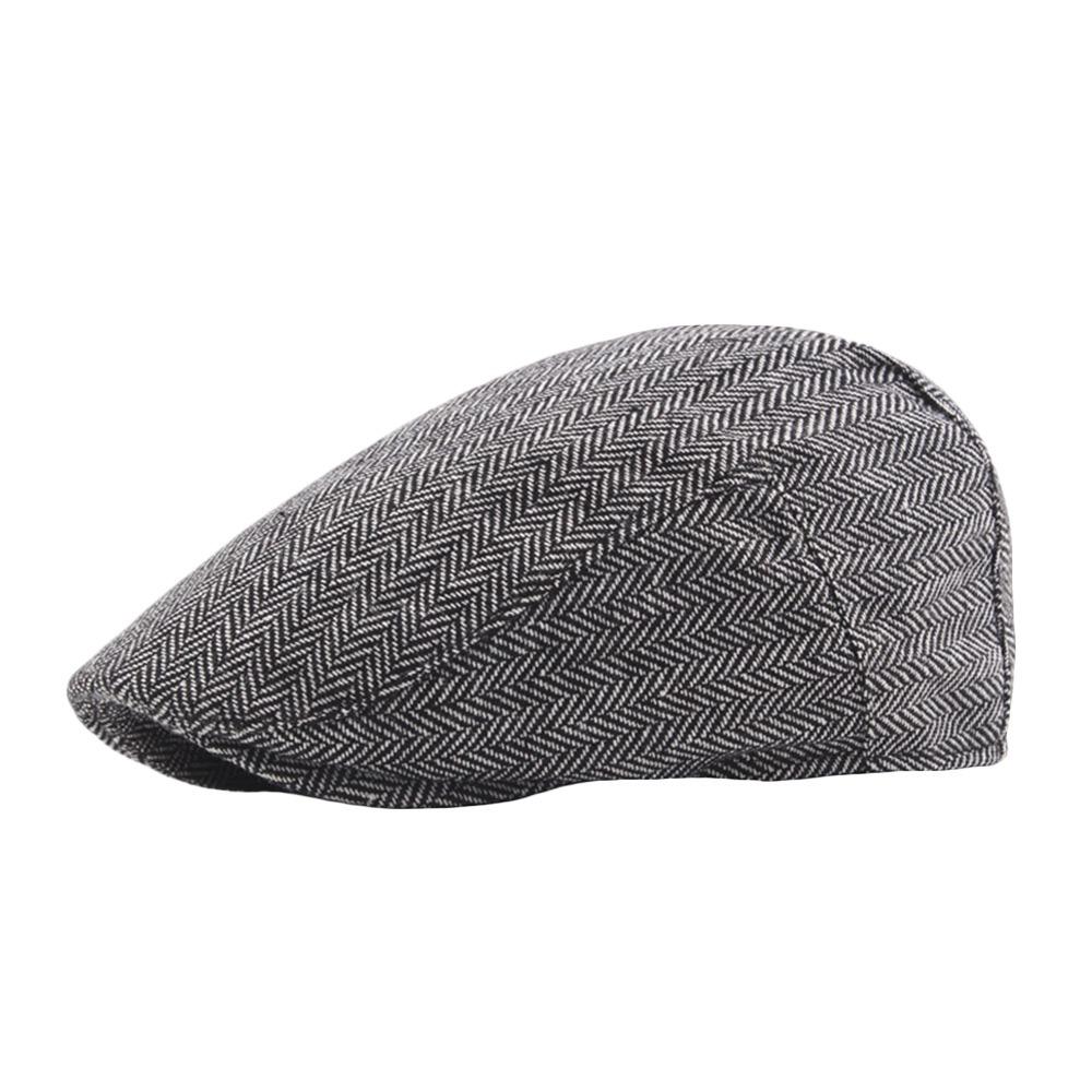 Autumn Winter Vintage Men Beret Hats Warm Casual Newsboy Cap Big Size Adjustable Octagonal Cap Men