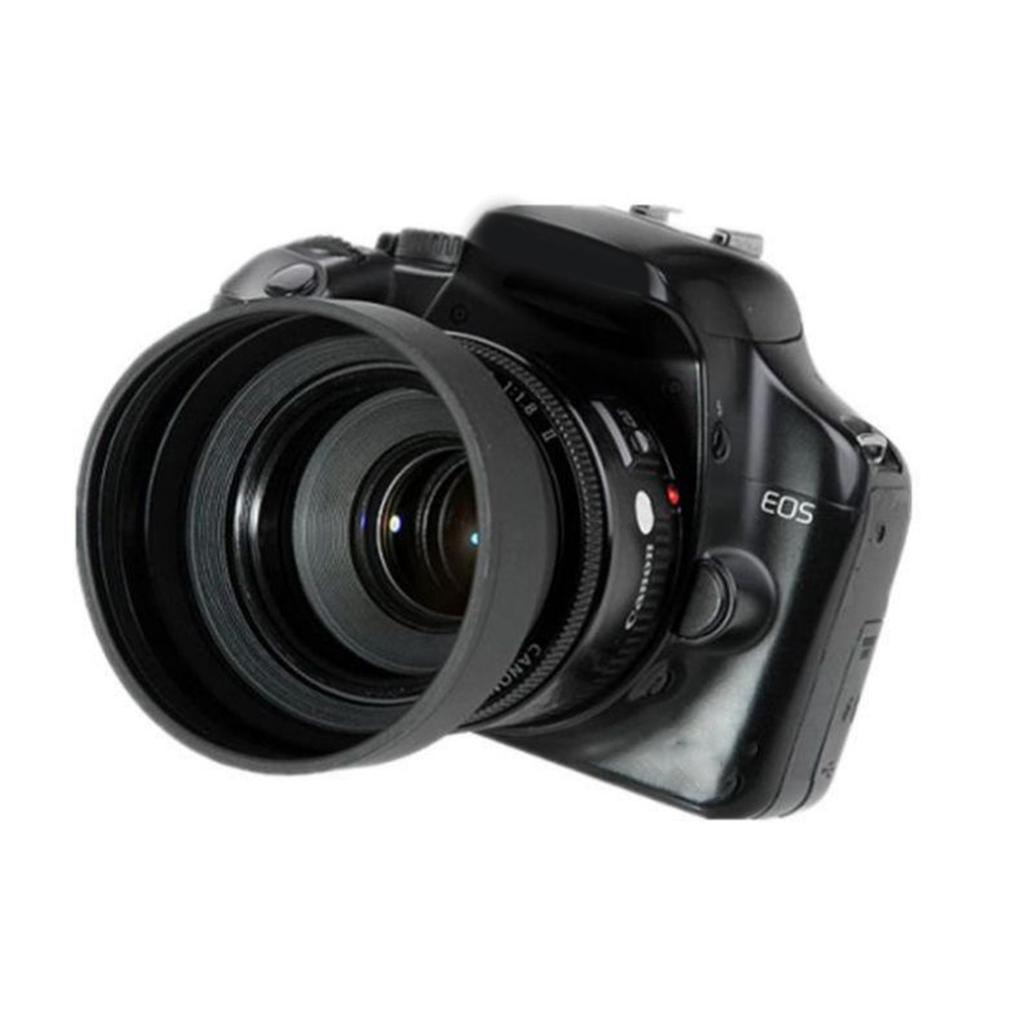 49мм Резиновая Бленда для Объектива Камеры Набор из 2 шт. Защита от Солнца для Камеры Уменьшение Бликов Улучшение Качества Фотографии и Видео