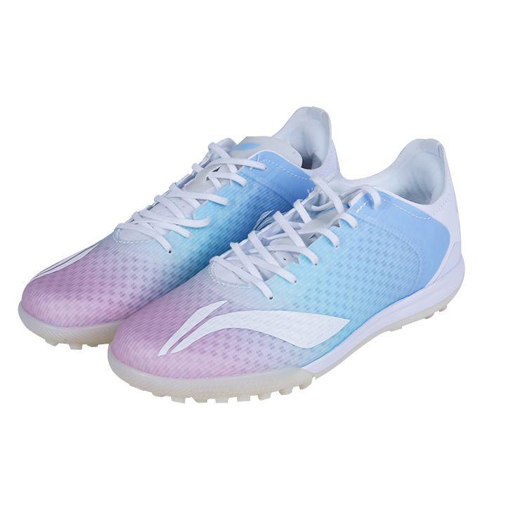 Детские футбольные бутсы Li Ning с низким верхом, детская обувь, белые, фиолетовые, ASTR020-1