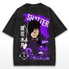 BLEACH Aizen Sousuke Anime T-shirt For Men's Clothing Vintage Washed Oversized T Shirt Summer Short Sleeve Cotton Tees Tops