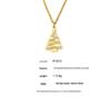 Gold-Plated Sugar Cube Christmas Tree Pendant Necklace with Zircon Inlay - Romantic Gift for Girlfriend