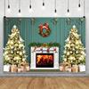 Рождественский снег амбарная дверь семейная вечеринка праздник день рождения вечеринка фото фон подвесная ткань