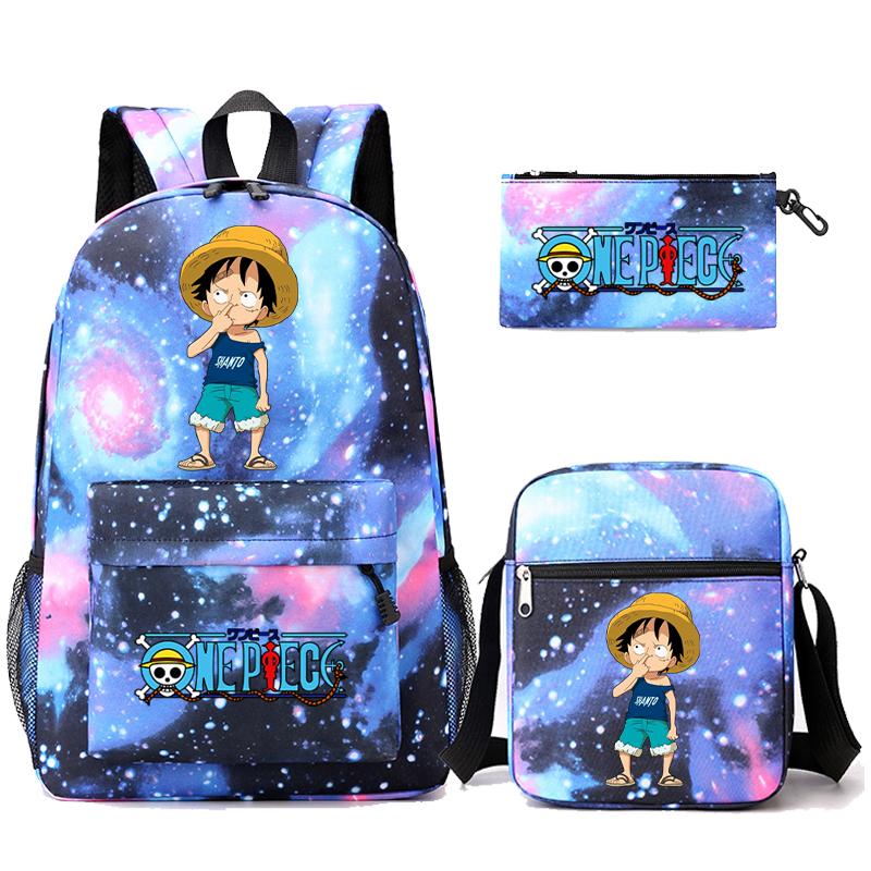 3 шт./компл. аниме цельный противоугонный рюкзак с моющейся сумкой через плечо пенал для девочек мальчиков подростков детей студентов рюкзак для отдыха Mochila