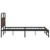 Metal Bed Frame without Mattress Brown Oak Effect 160x200 cm