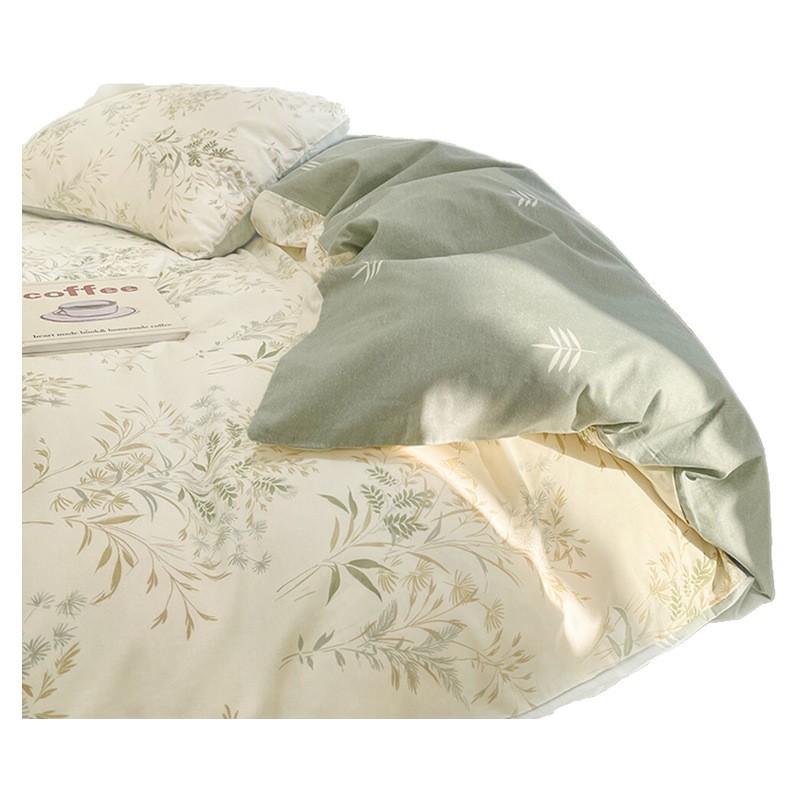 100% Cotton Bedding Set Floral Print Style Sheet Duvet Cover Pillowcases Dorm Bedroom