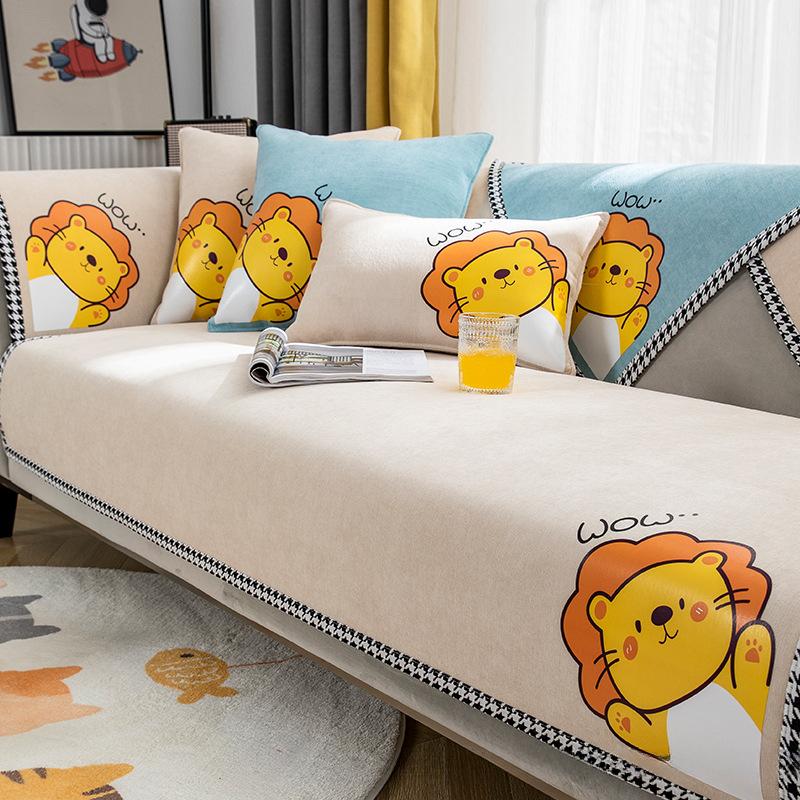 Диванная подушка Four Seasons, универсальная скандинавская простая нескользящая синельная легкая роскошная тканевая подушка