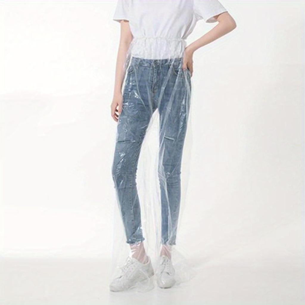 Водонепроницаемые одноразовые прозрачные ПЭ брюки для рыбалки, защита ног от дождя, раздельный плащ-дождевик, дождевой костюм, для туризма, путешествий, велоспорта