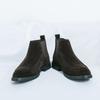 Мужские ботинки челси в британском стиле, черные, больших размеров 38-46, удобные замшевые мужские ботинки слипоны, нескользящие ботильоны на плоской подошве для мужчин