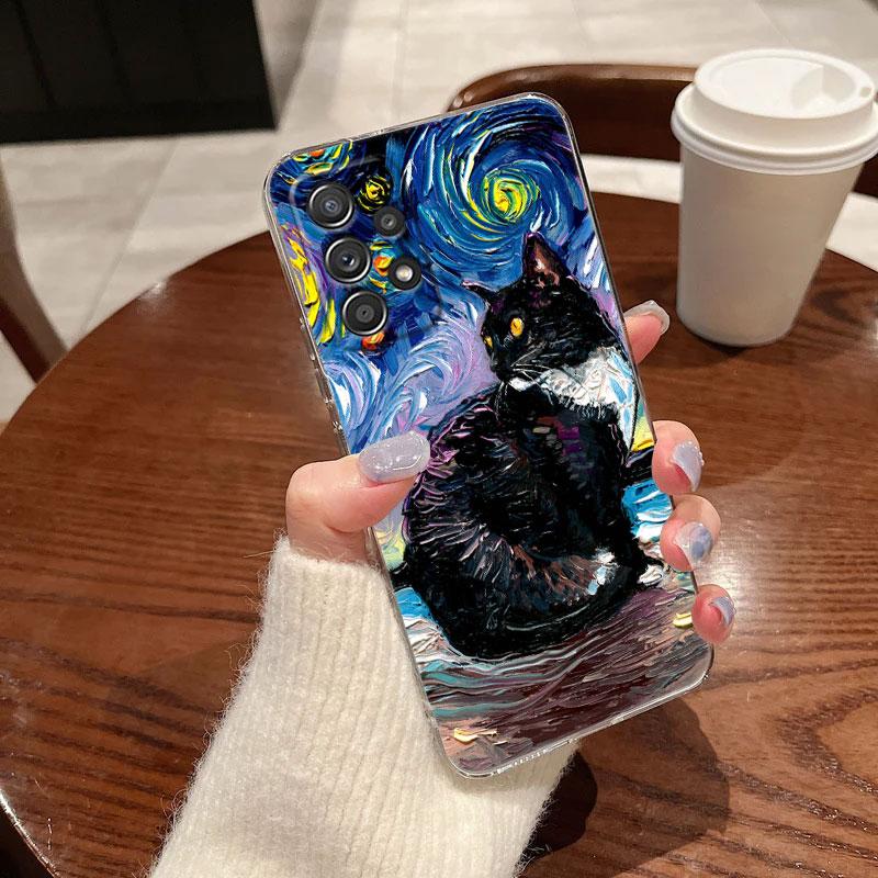 Чехол для телефона с картиной Ван Гога «Звездная ночь» для Samsung Galaxy A56 A57 A37 A55 A54 A36 A35 A26 A25 A16 A17 A07 A52 A21s