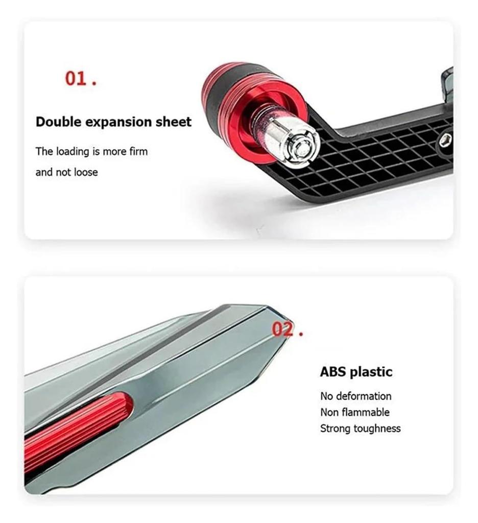 For Knuckle Guards and Handguards, Ninja 250, 300, 400, 650, 1000, 1000SX, Ninja 650 Motorcycle Handguard Shield, Windshield (Black)