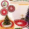 90cm Christmas Cute Floral Tree Skirt Warm Atmosphere Floor Mat Decoration Rug