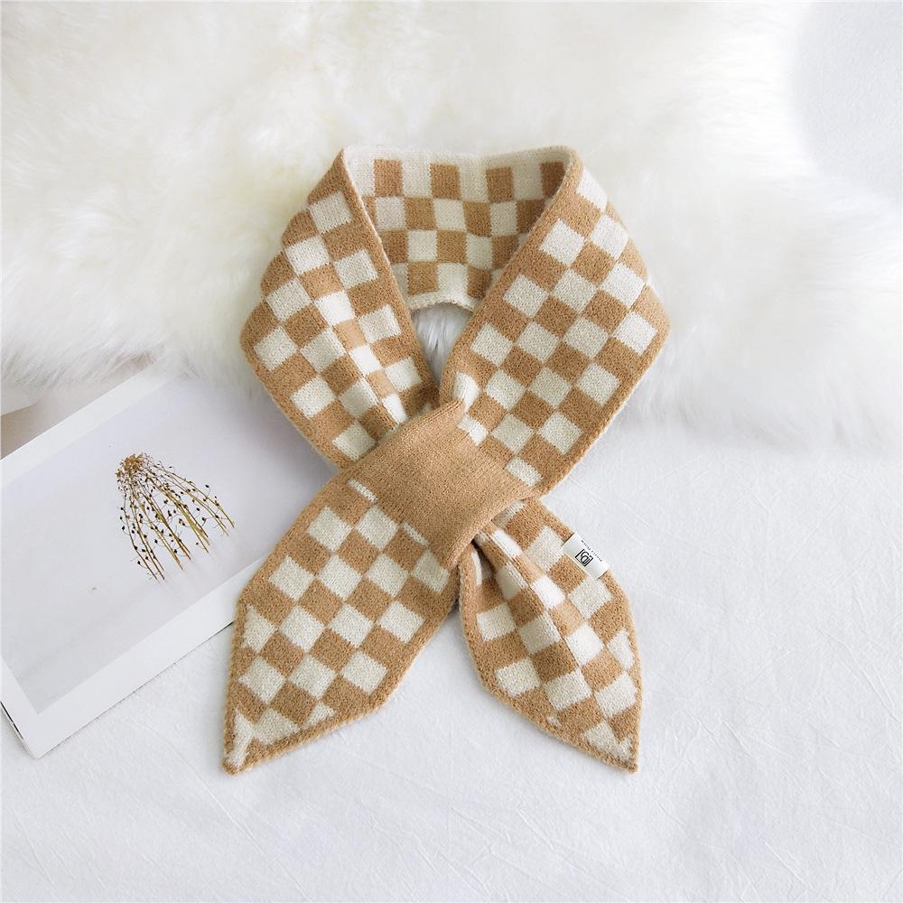 Knitted Wool Scarf Women's Autumn Winter Solid Color Fashion Warm Scarf